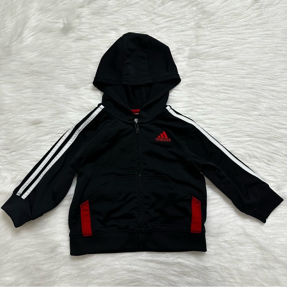 Adidas Baby Unisex 12 Months Tracksuit Jacket Jogger Pants Set - Picture 2 of 9